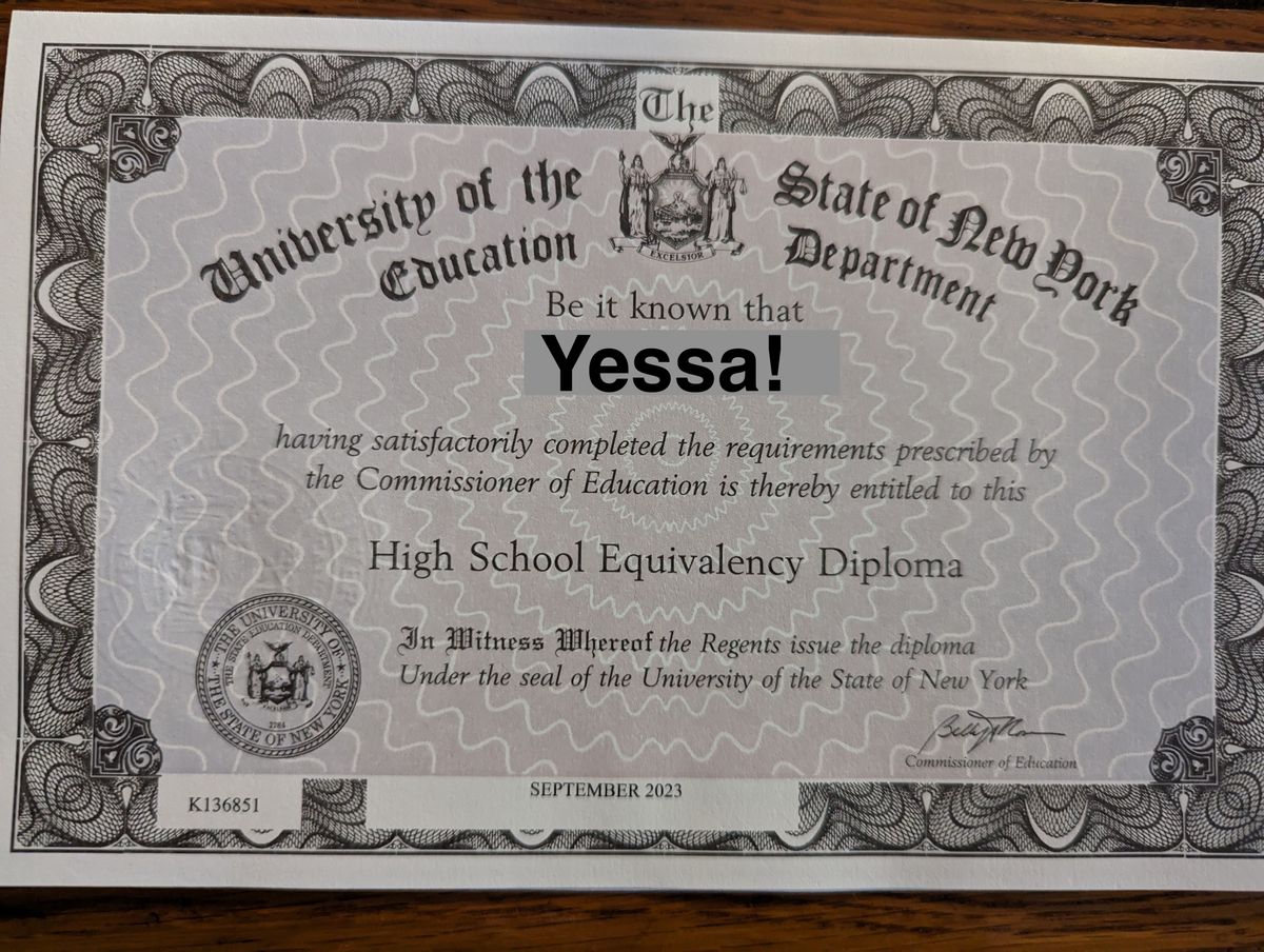 Looky Here! Yessa Is a Graduate!