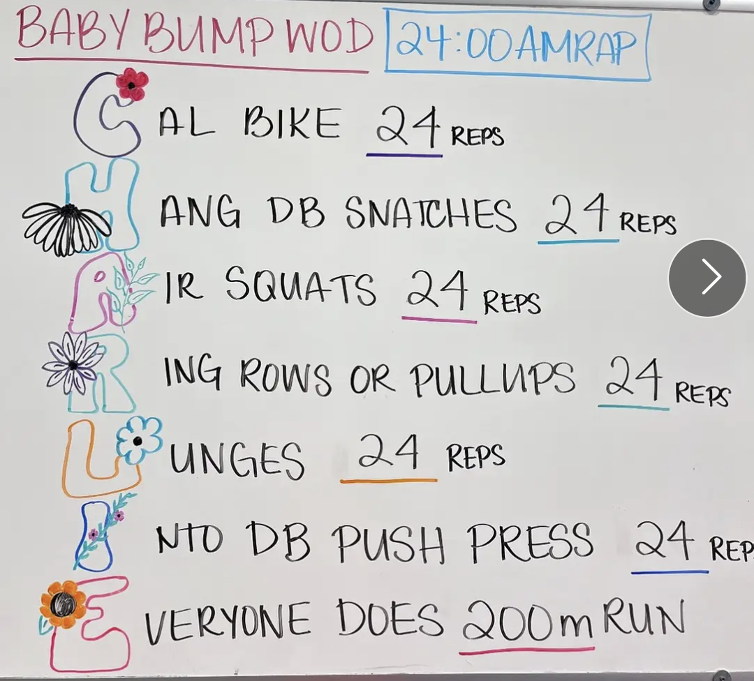 Baby Bump WOD For Charlie