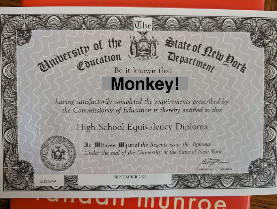 Monkey Graduates Again!