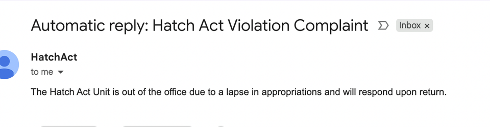 Bwahaha- The Hatch Act Office Gets It