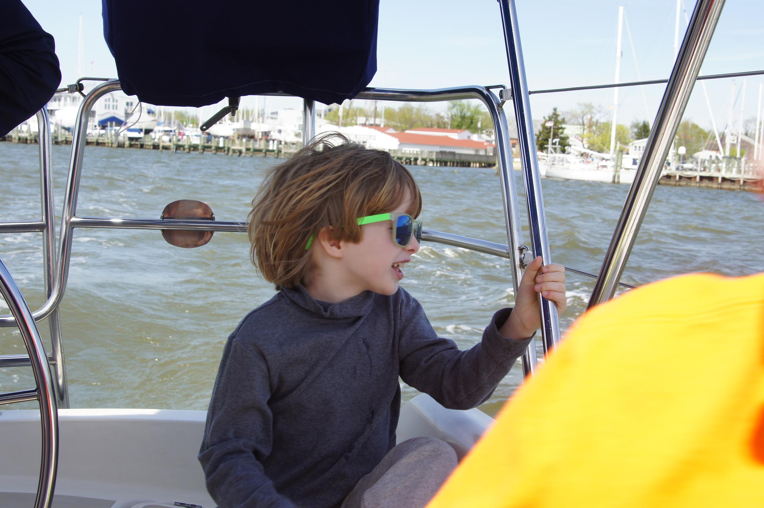 All the kids loved being on the boat.