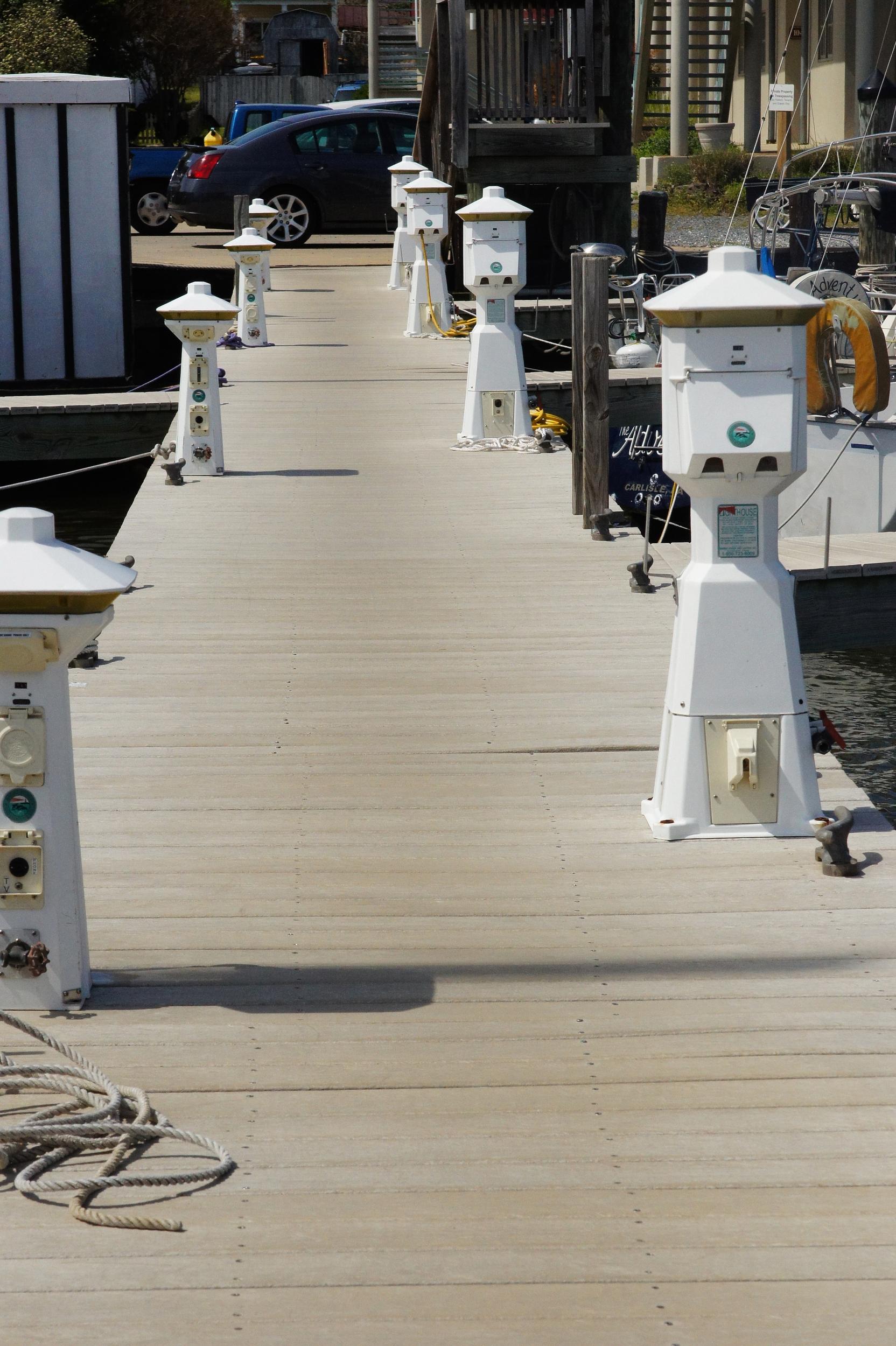 The dock leading to "Chevere," which will be renamed "The Southern Cross."