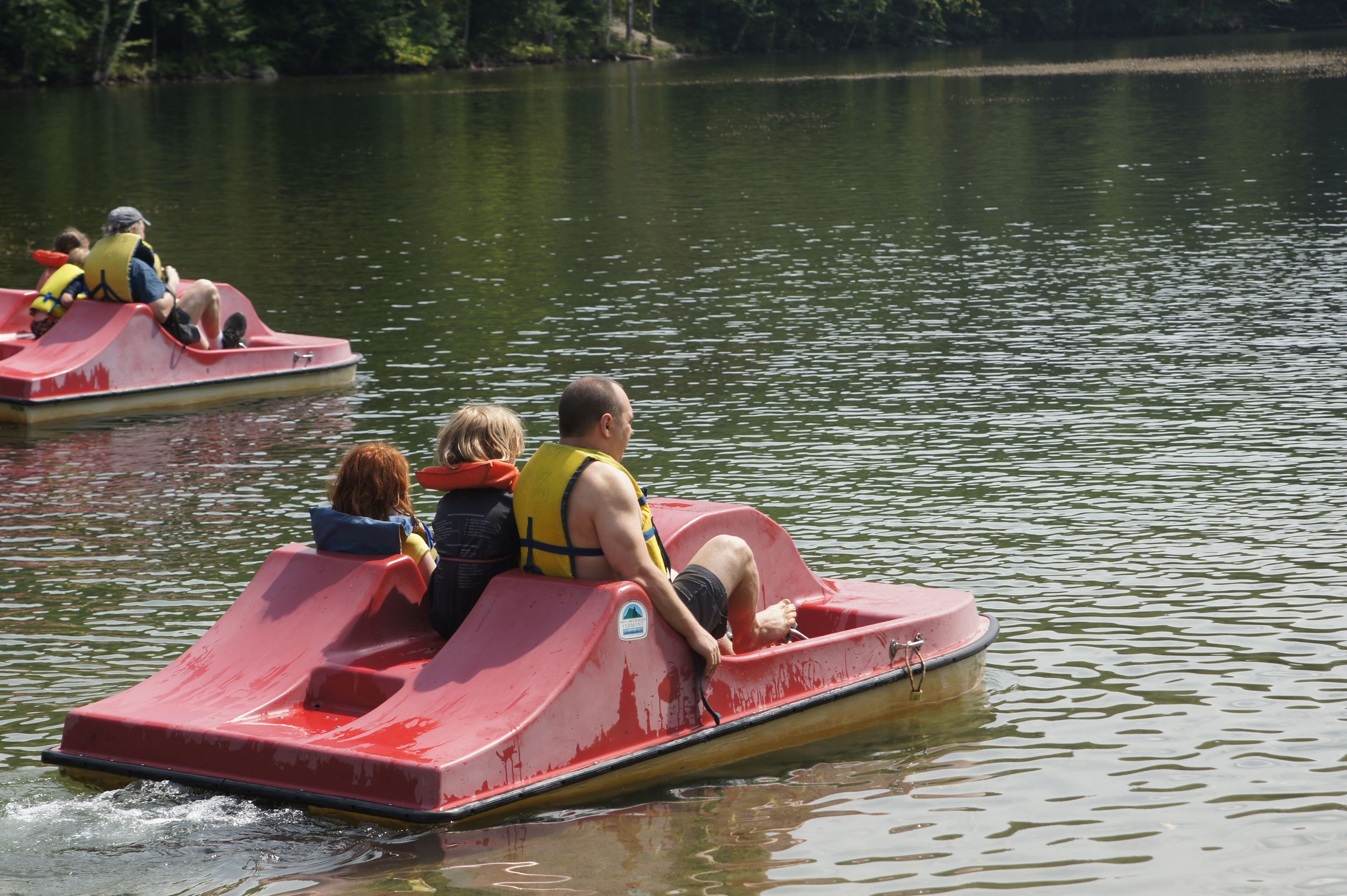 Paddle boats are fun...for the children who get to just ride.