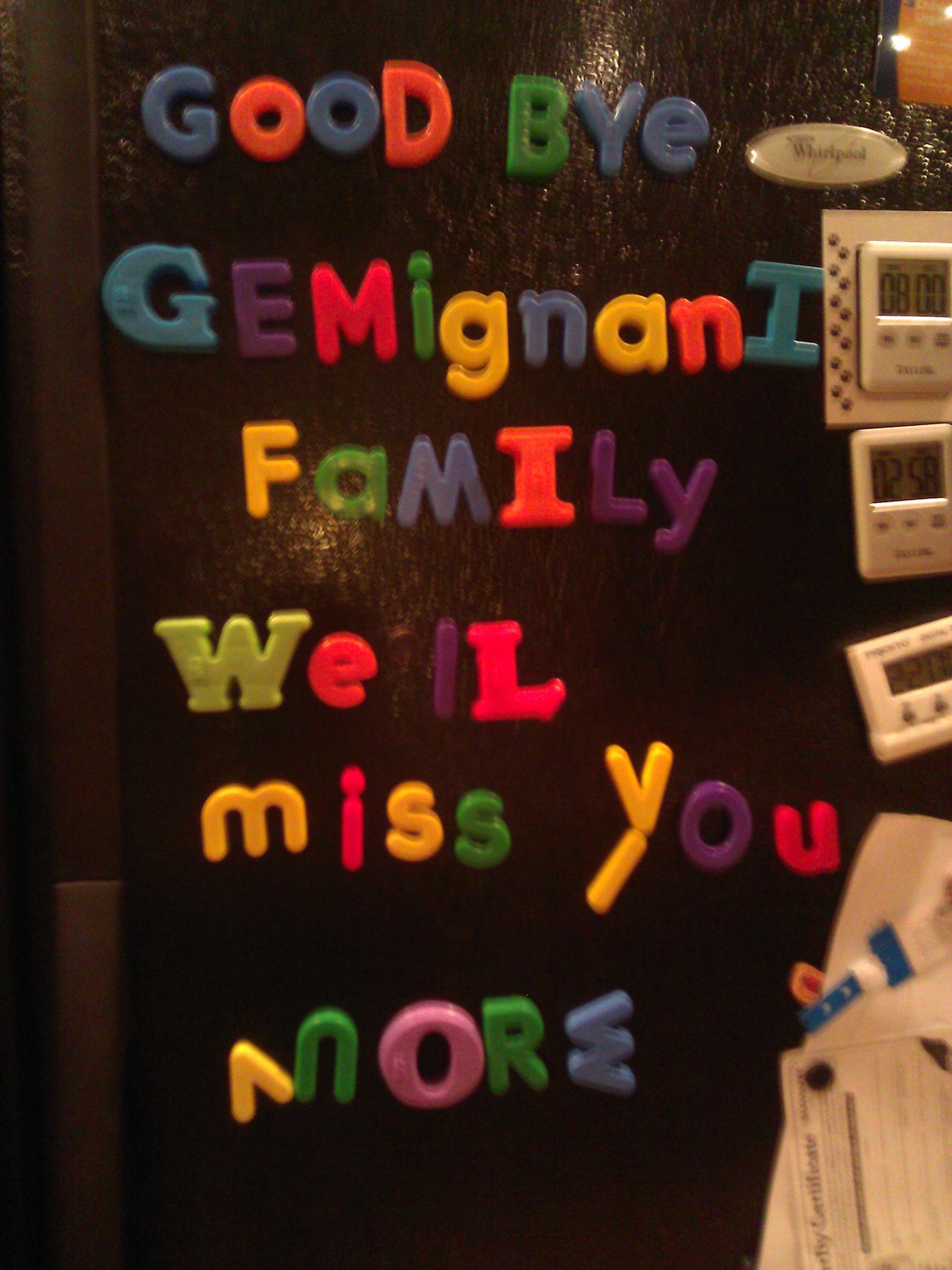 Loving use of fridge magnets.