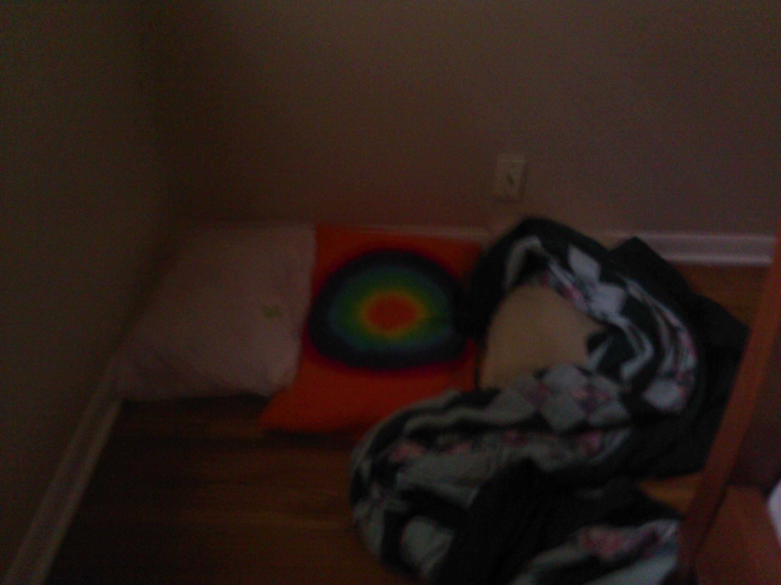 Yessa's little pillow nook in the corner of our bedroom.