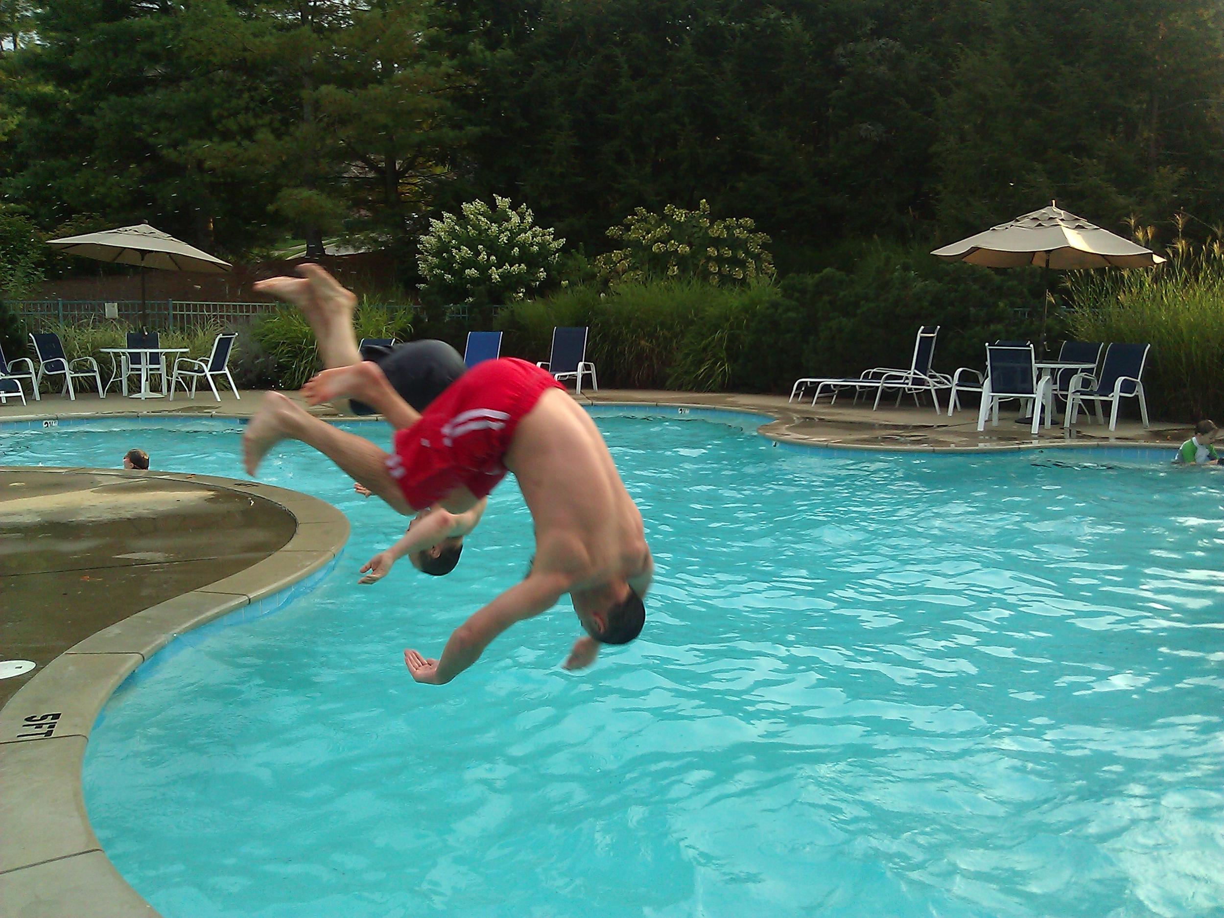 Brother double flips.