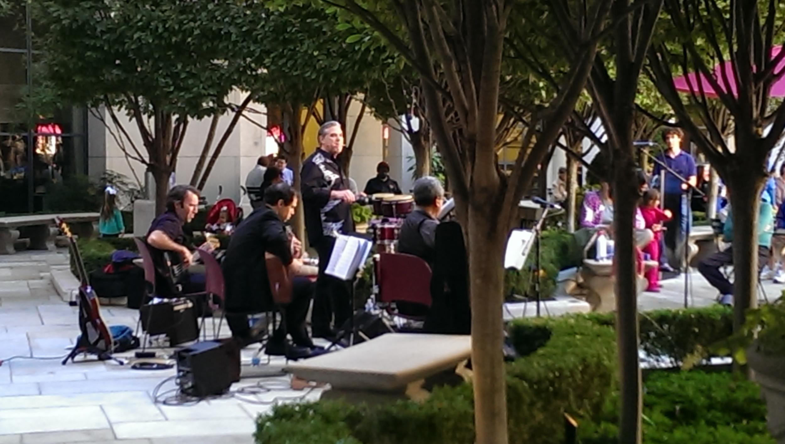 The concert at the library. We got great seats.