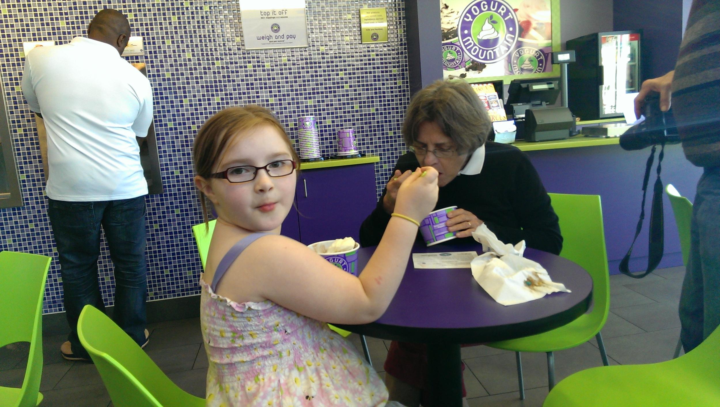 Introducing Nonni and Poppi to our favorite Fro Yo place. They approved! 