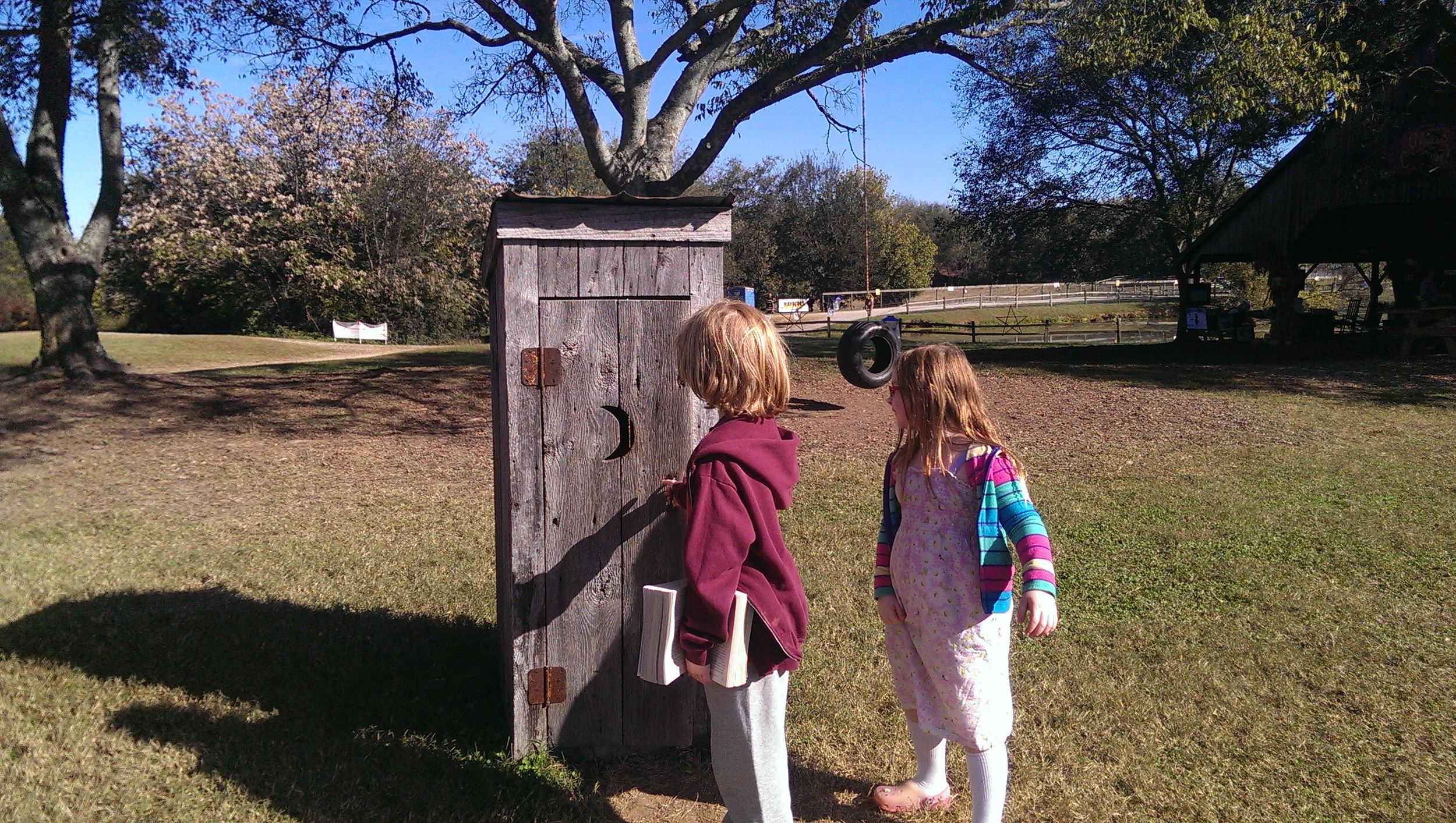 I had the laughter-filled job of talking about the moon on the door.