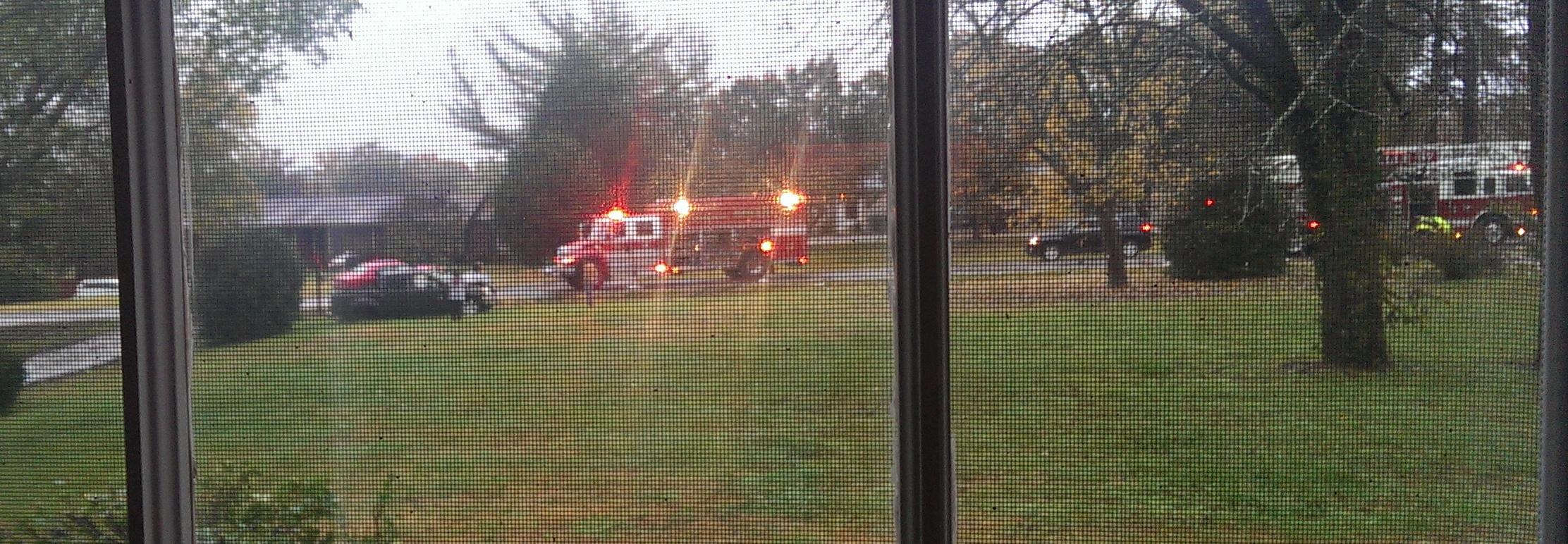 The truck that rolled into our front yard.