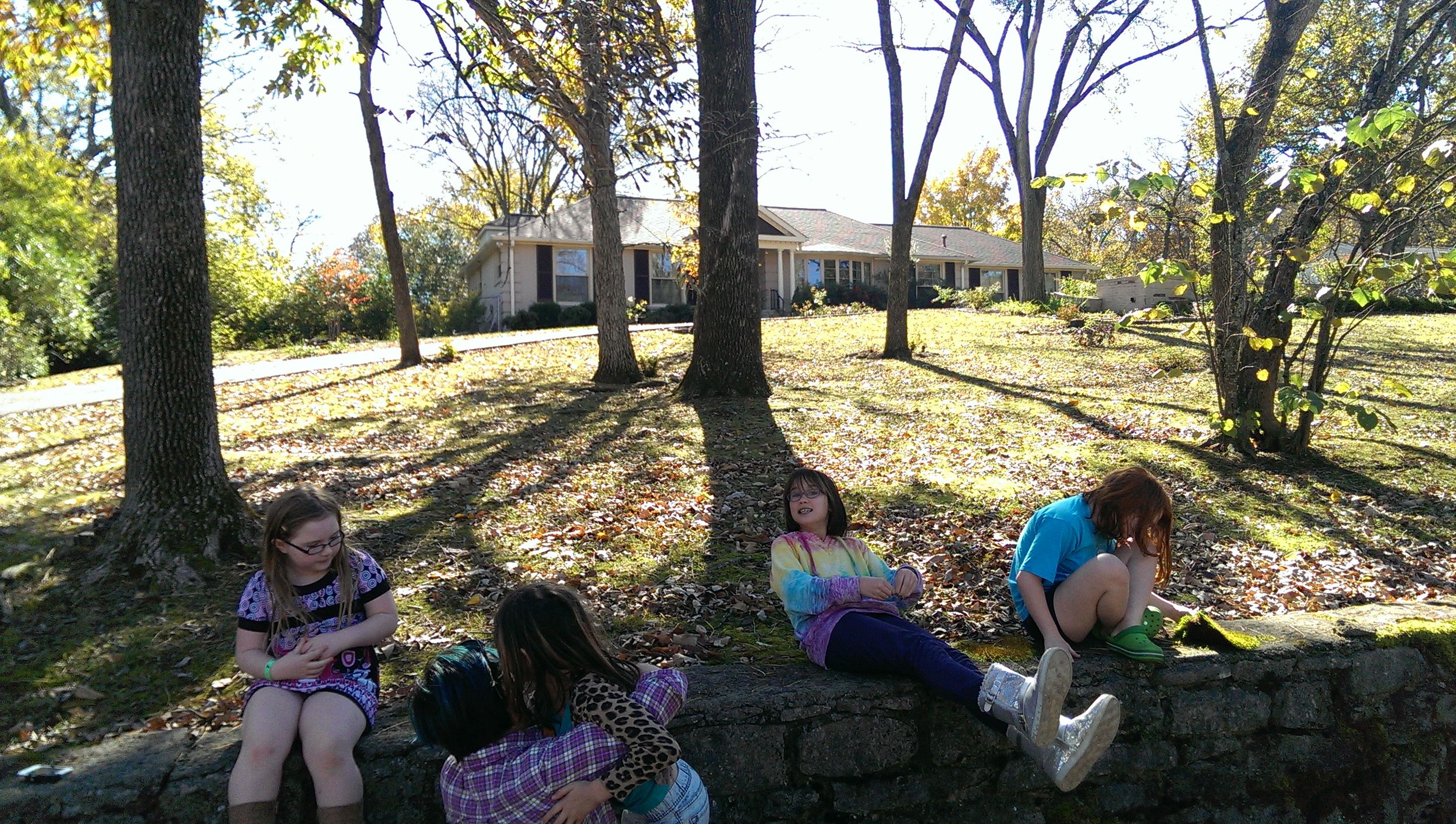 Visiting Louisa's Grandma's old house.