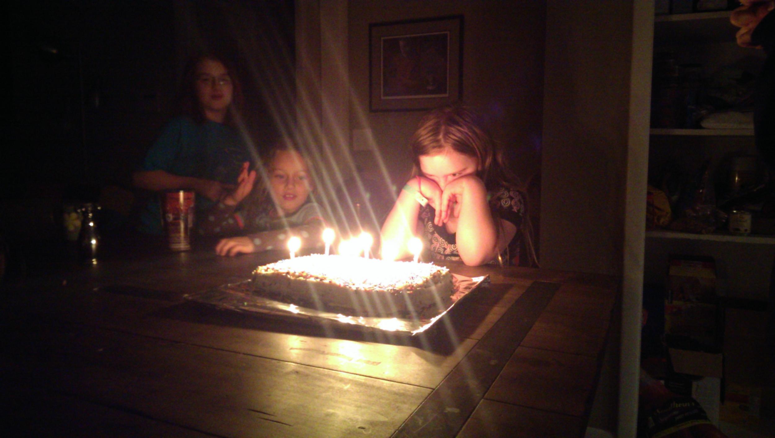 She gets embarrassed when we sing "Happy Birthday."