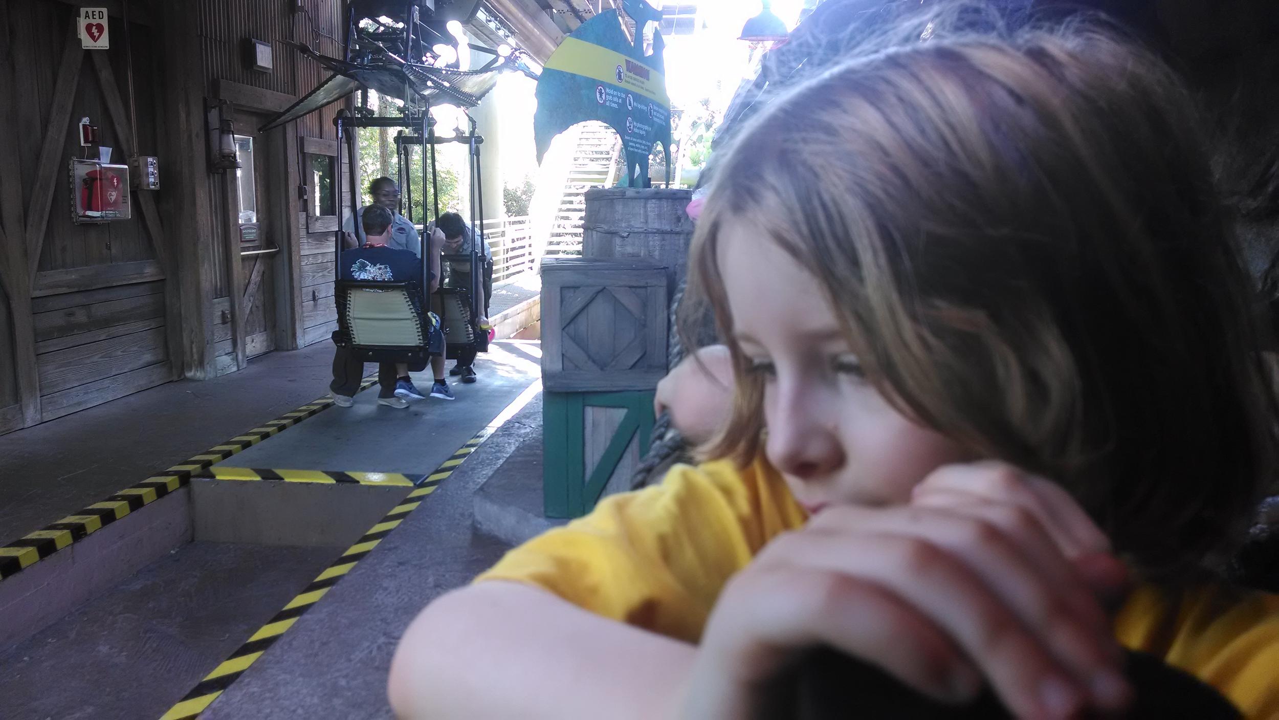 Waiting to ride the Pteradon.