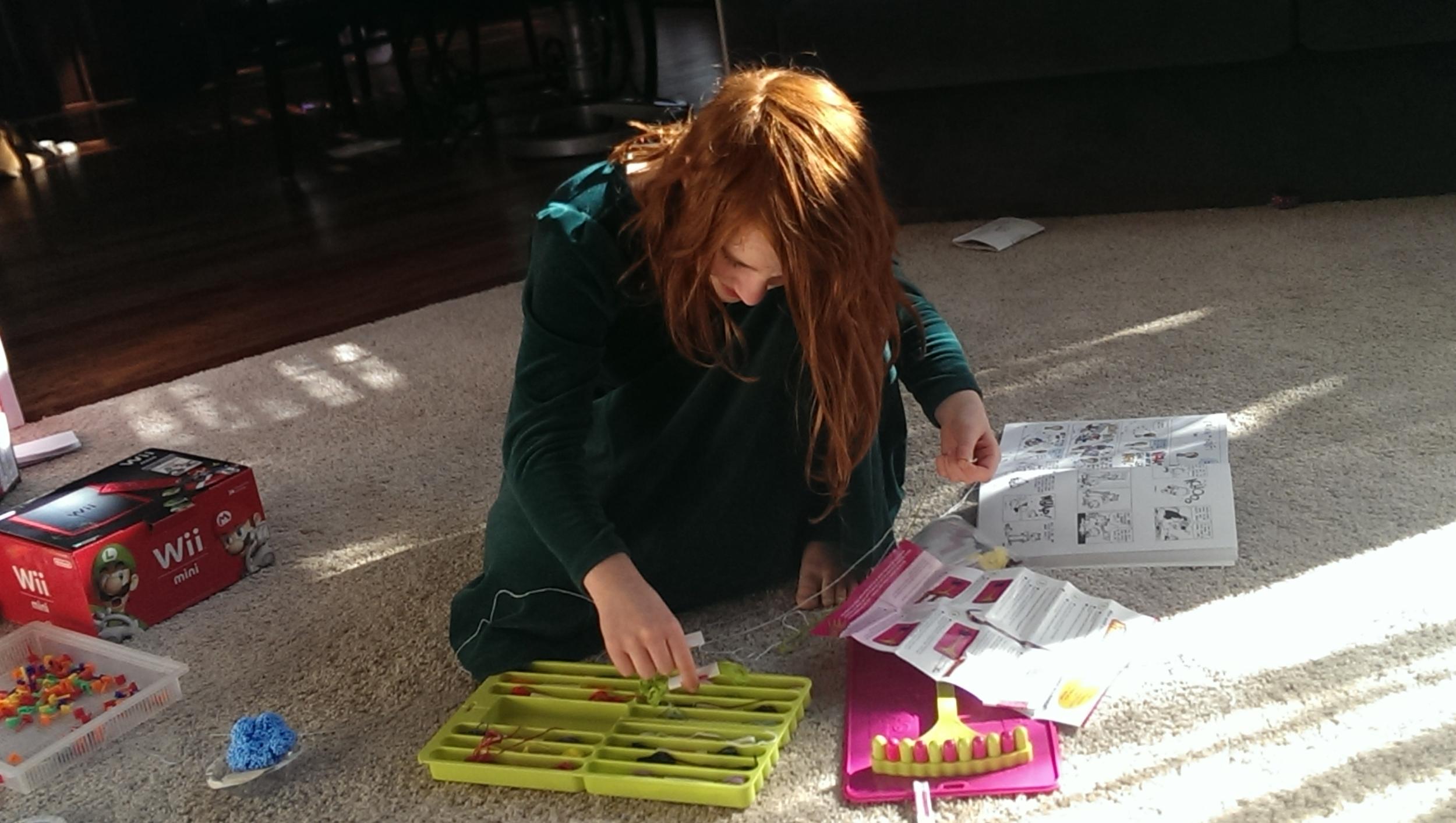 Working on the loom