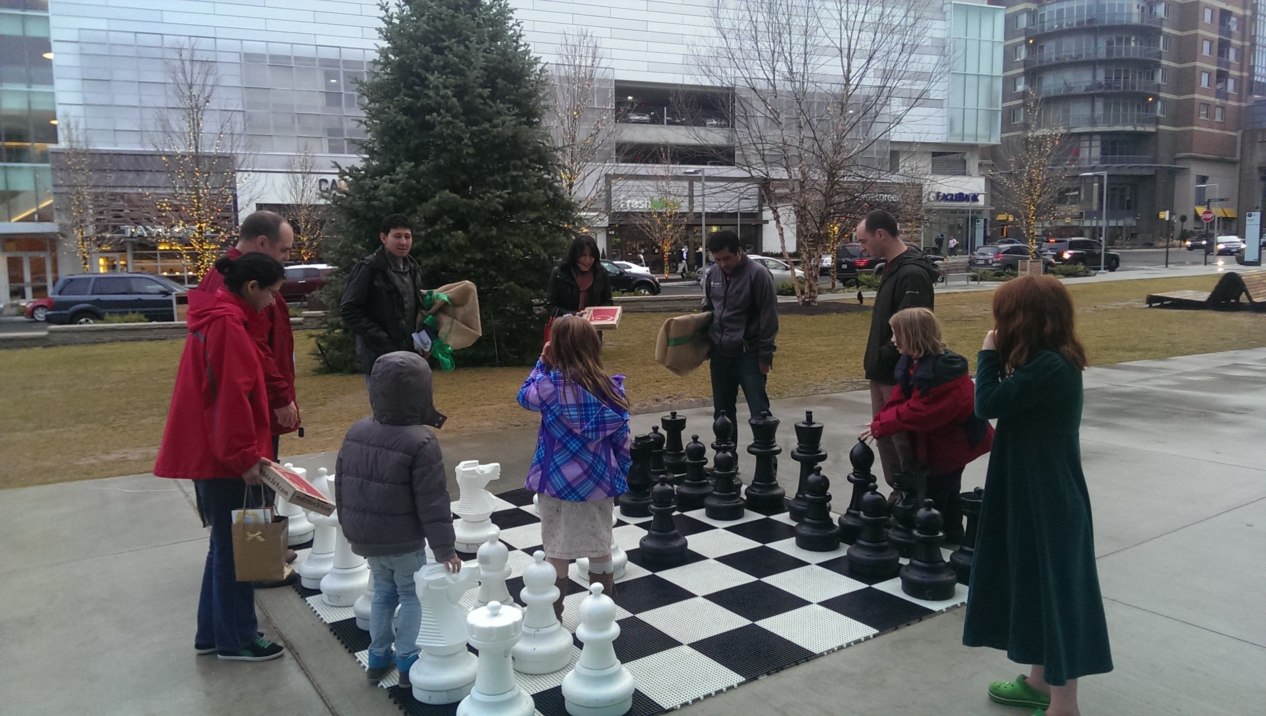 A little chess after dinner.