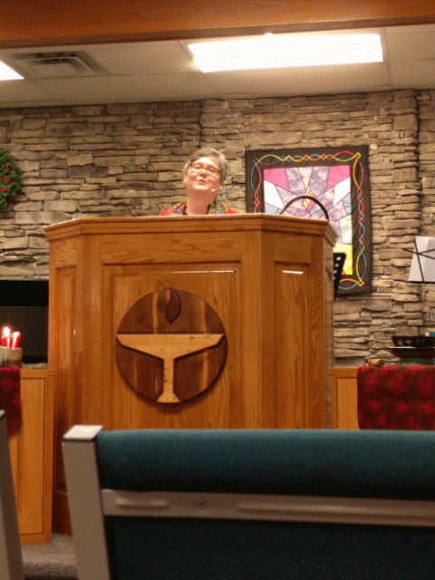 Rev. Carmen's first Christmas Eve service with us. It was great.