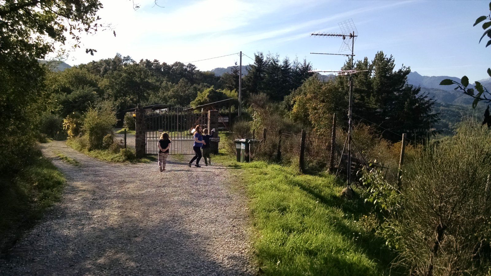 Down the driveway to our gate.