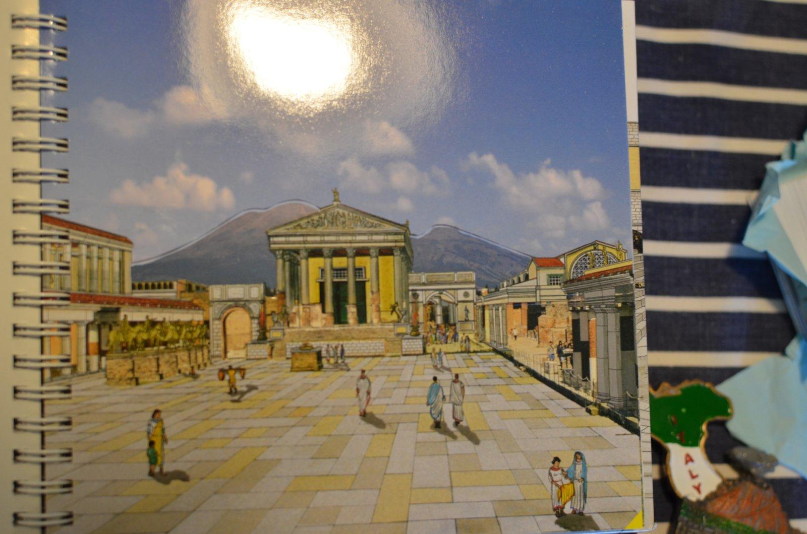 Pages from the book that show what Pompeii looked like before the eruption...