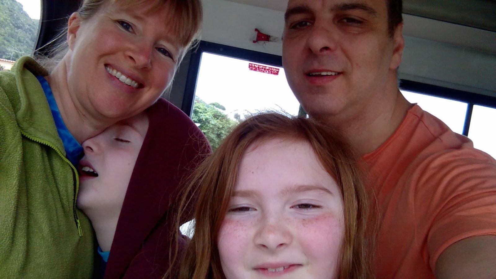 Partial Family Photo on the bus.