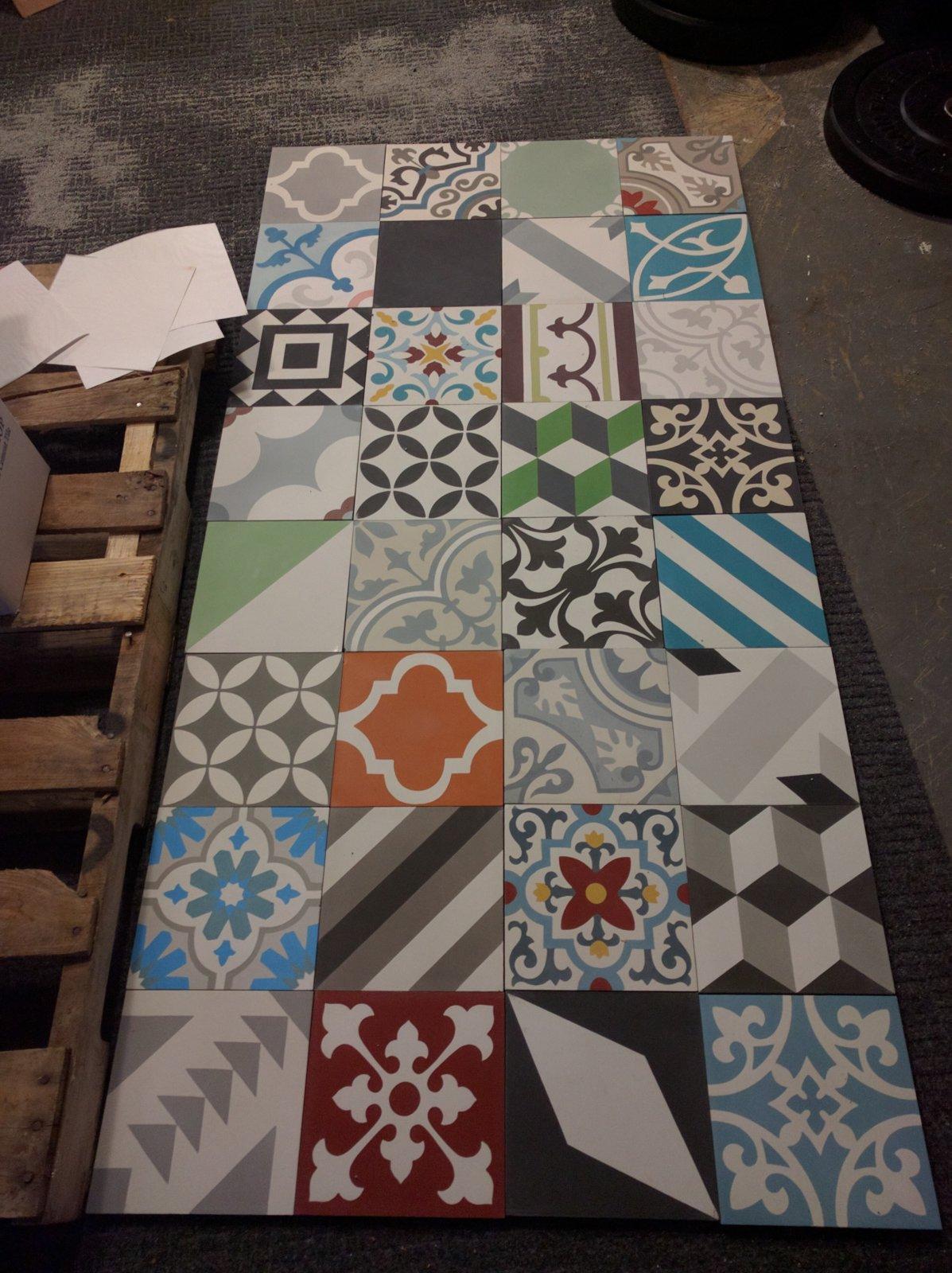 I actually cried when our chosen tile arrived and we laid it out. 