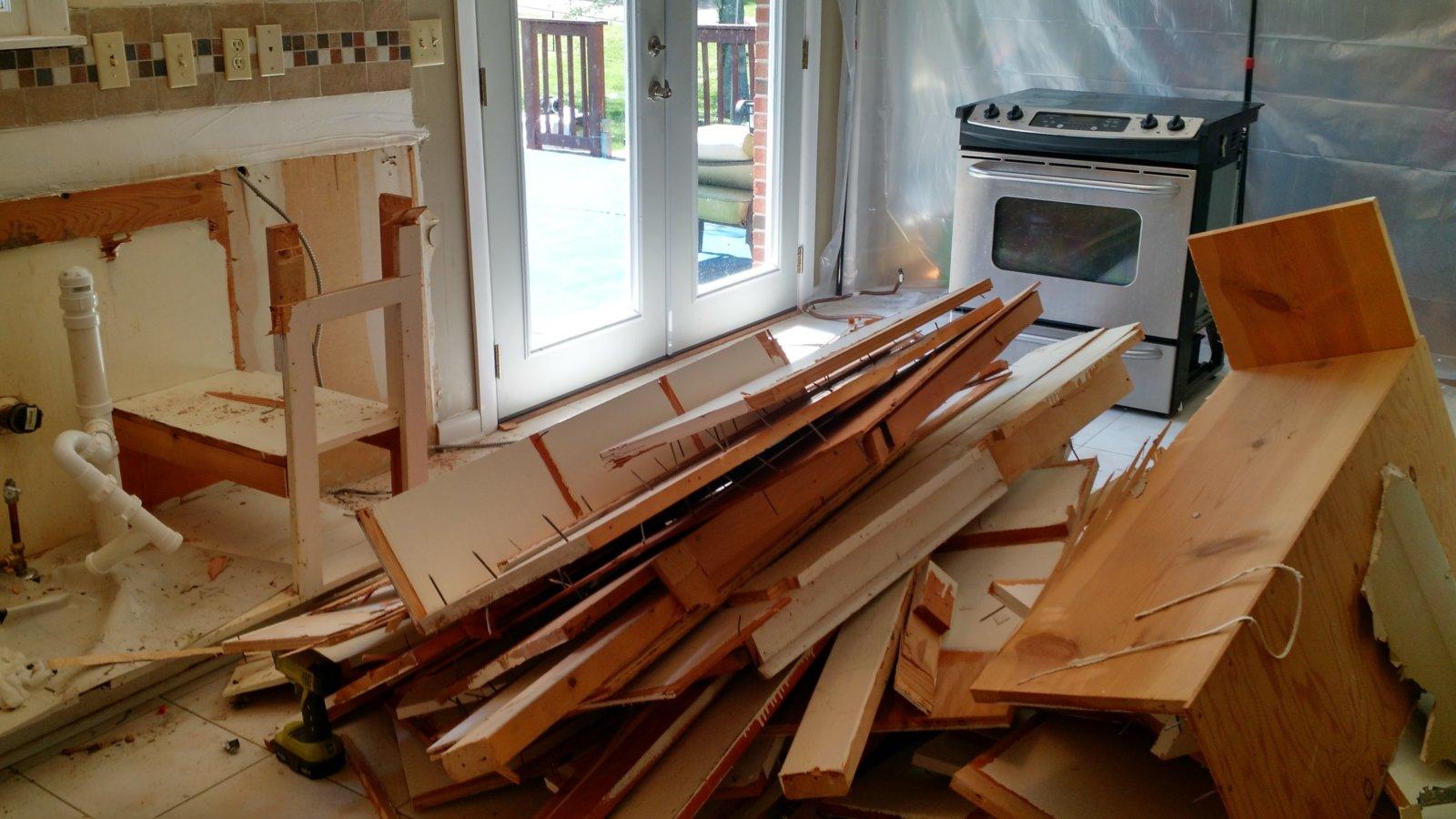 And the cupboards are now a pile of kindling.