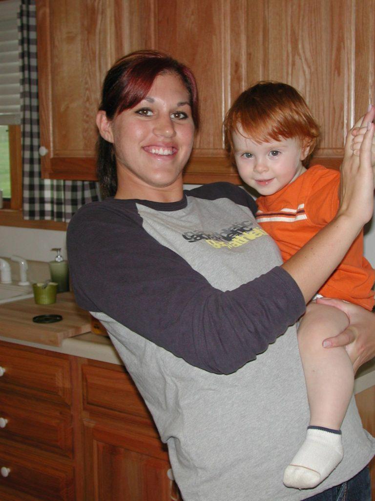 The bride and Monkey 12 years ago on a fair visit day.