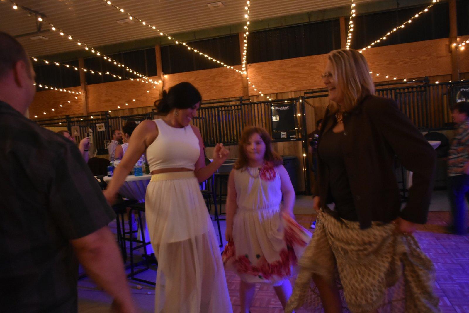 Gettin' down with the bride and another of her aunts.
