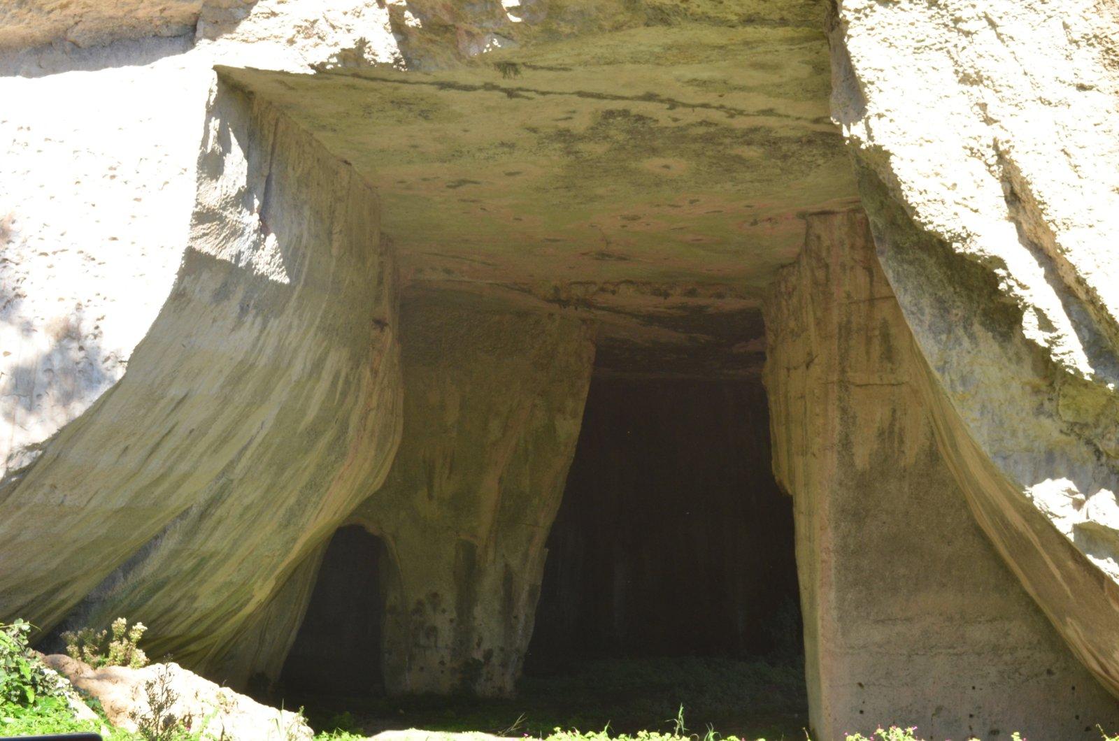 The lines from the hand tools of the slaves who mined these walls are still visible.