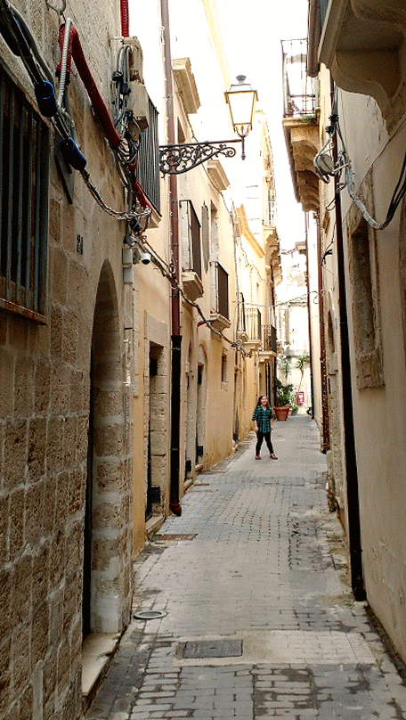 The alley from the church courtyard to get to our doorway.
