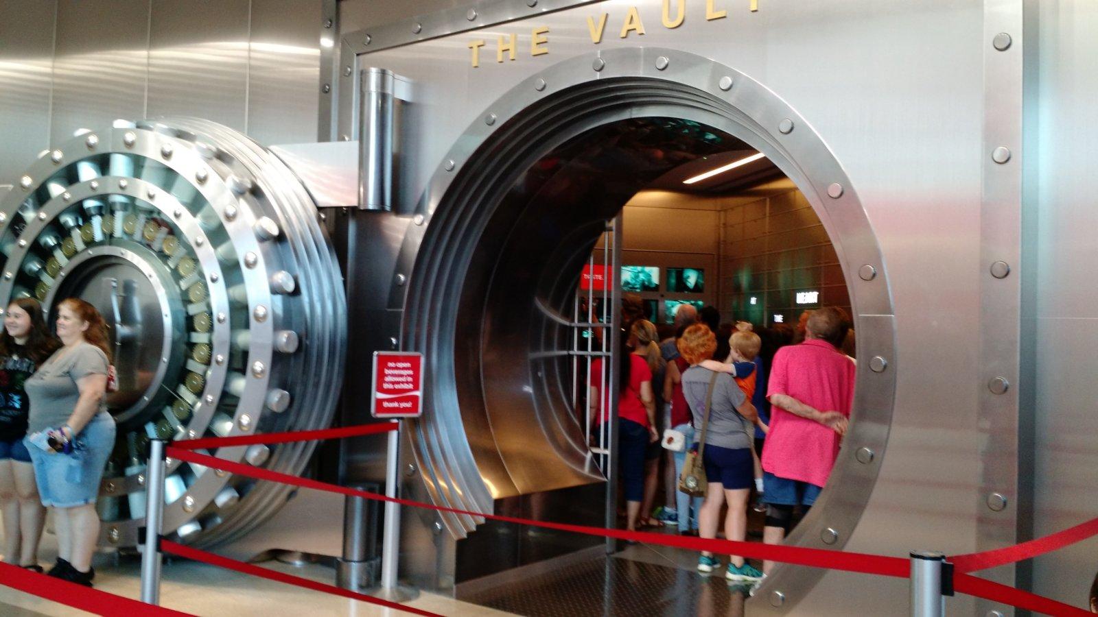 Heading into the vault to see the Secret Formula.