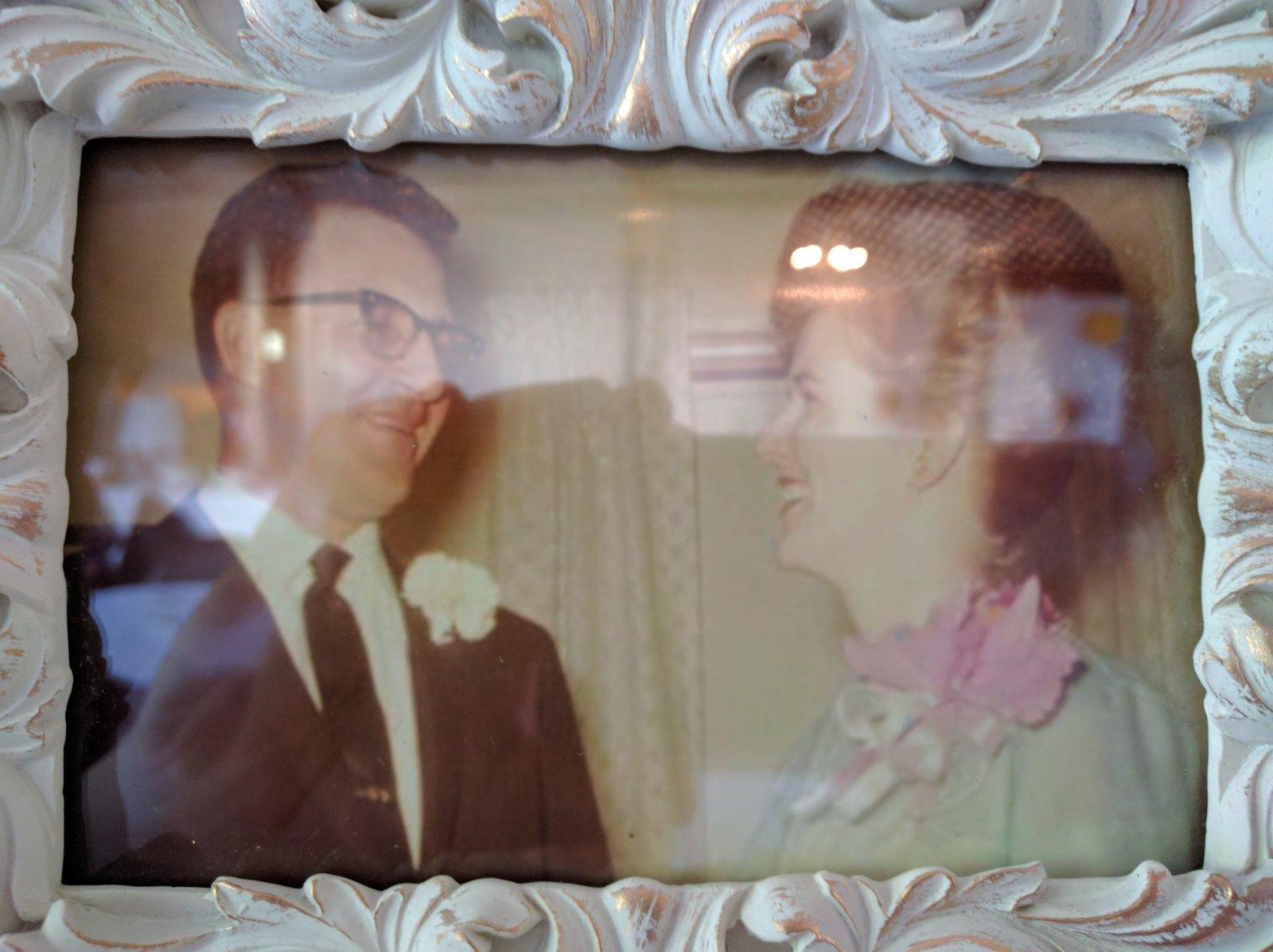 Mom and Dad's wedding photo. That red hair!