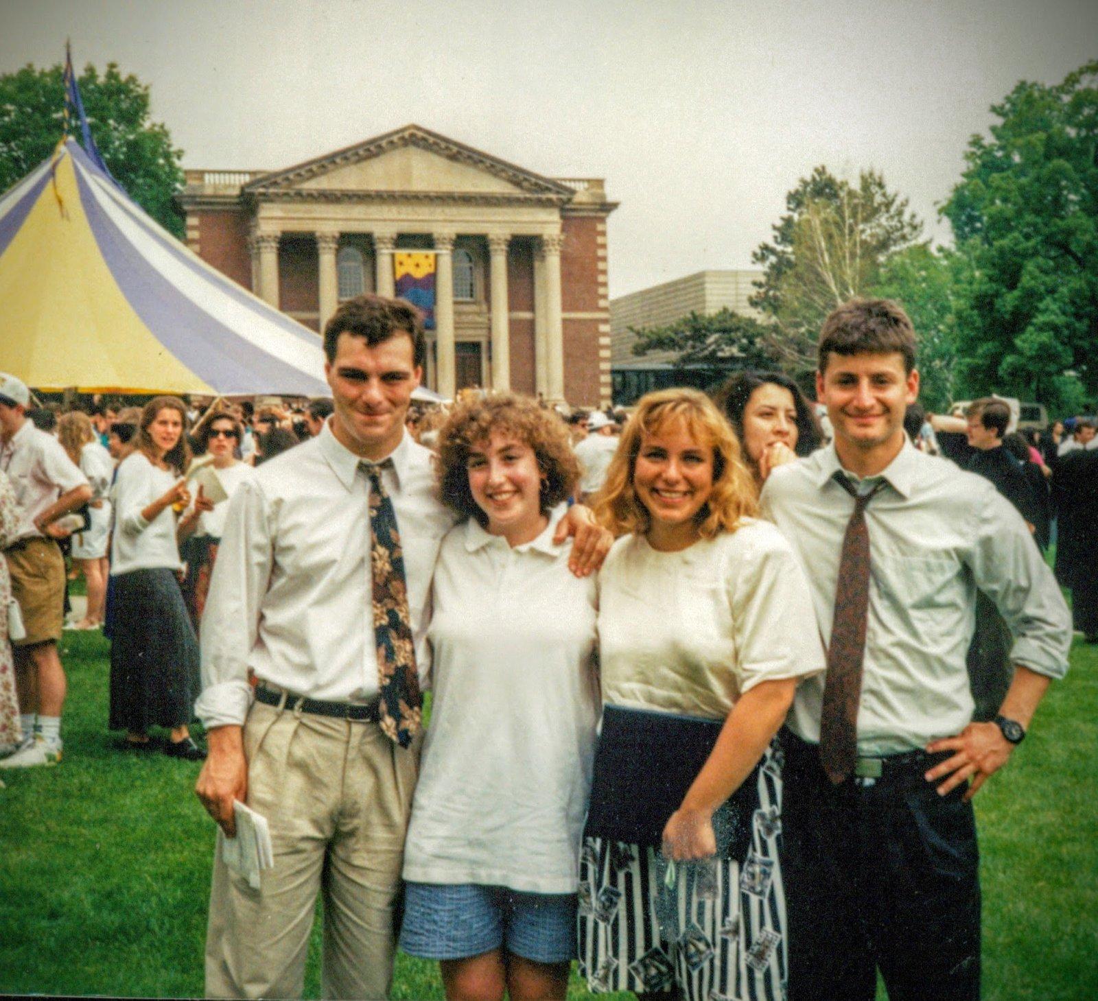 Graduation with Sarah, Ellen, and Pete.