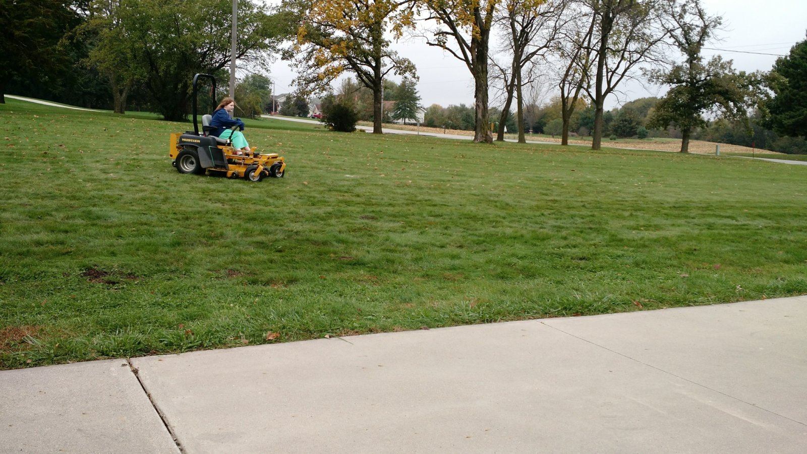 The mower provided hours of fun.