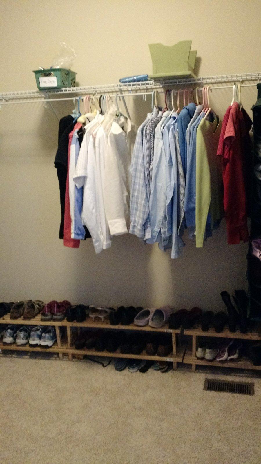 Mom's closet ready to go.