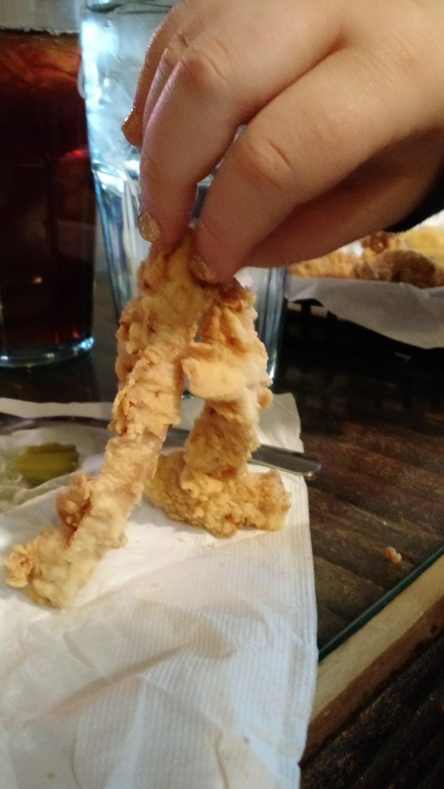 Yessa had jazzy chicken legs for her lunch.