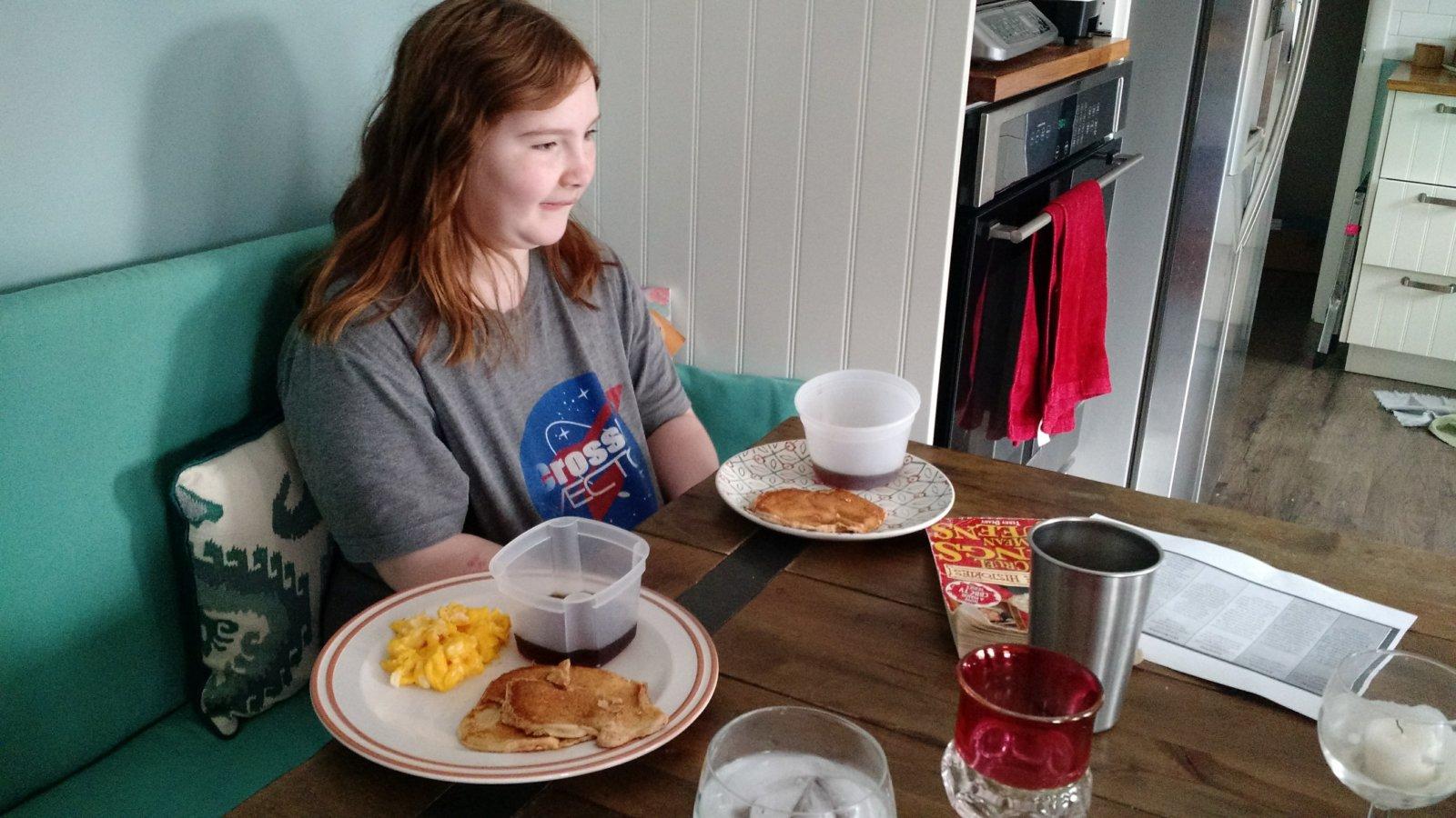 When the youngest decides to make you breakfast in bed, and then she tells you she would also have done coffee if she knew how.