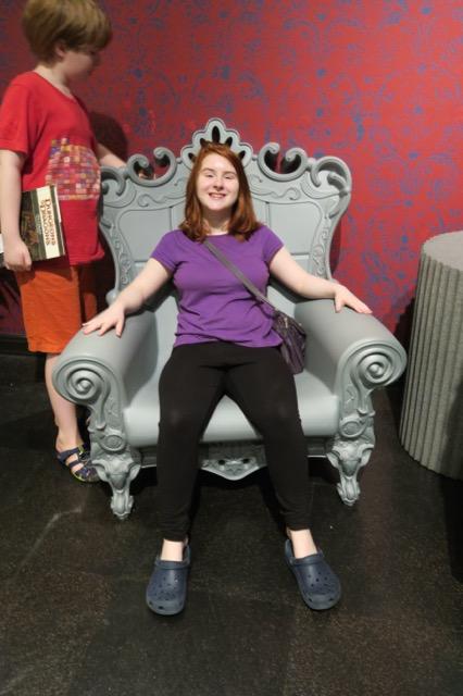 The throne at the museum.
