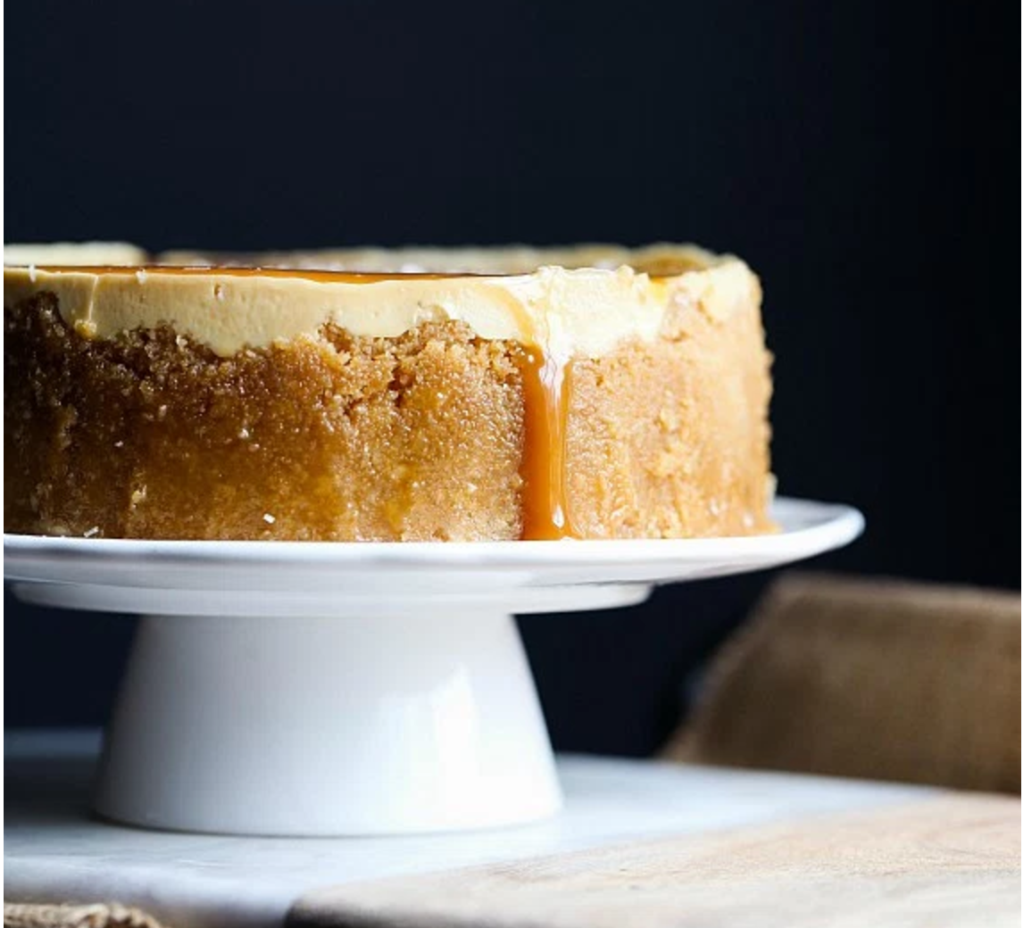 This is not my cheesecake, picture from here: http://cookiesandcups.com/instant-pot-salted-caramel-cheesecake-2/